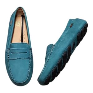 G.H. Bass & Co. Women's Teal Dylan Driver Moccasins NIB Size 10
